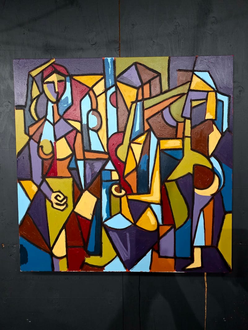 Tadhg Slater — Concrete Winter series, abstract oil painting, Provincetown MA