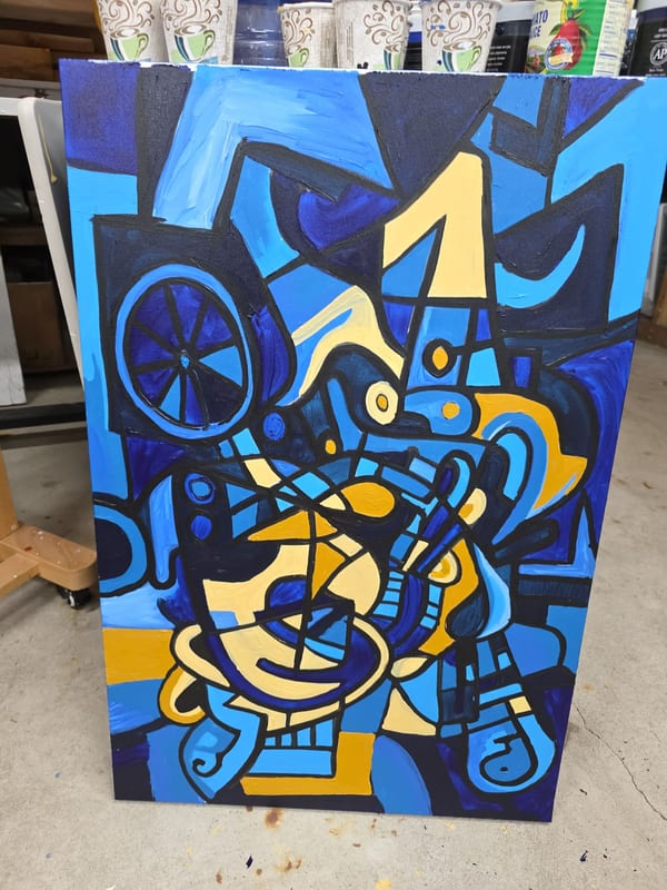 Tadhg Slater — Concrete Winter series, abstract oil painting, Provincetown MA