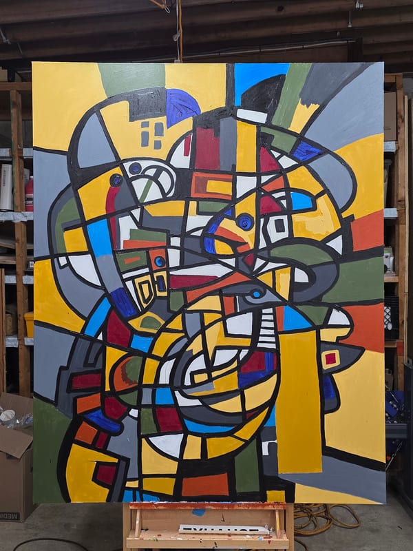 Tadhg Slater — Concrete Winter series, abstract oil painting, Provincetown MA
