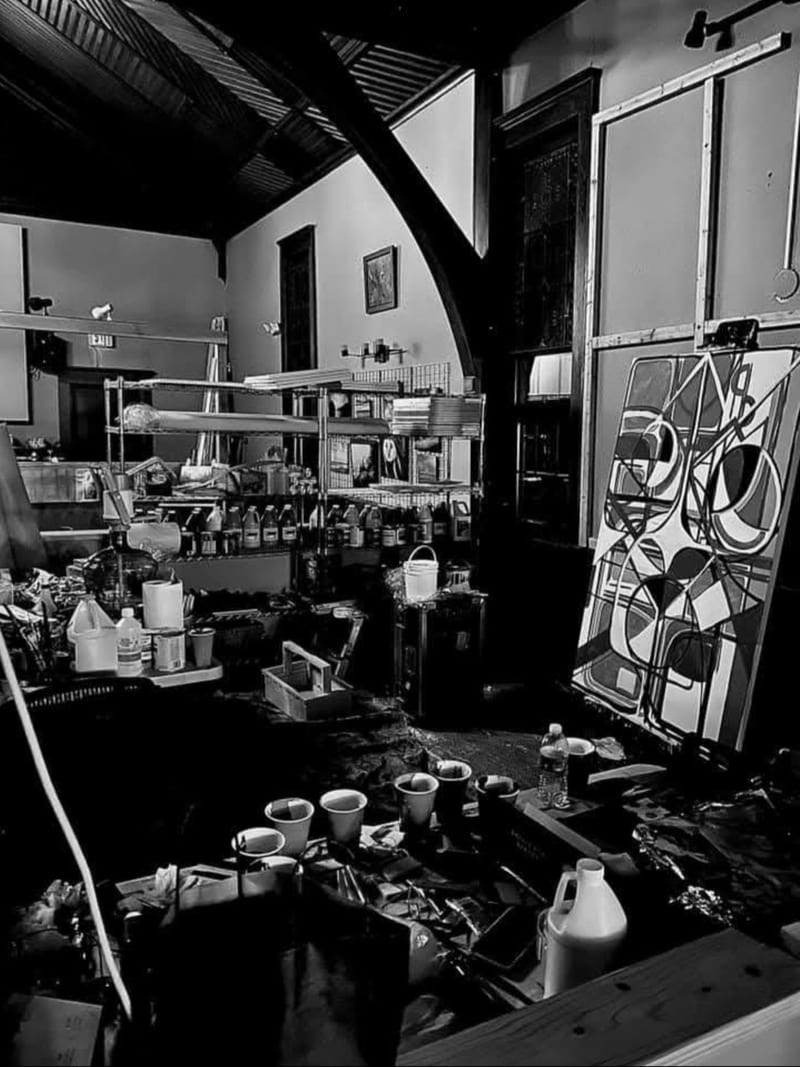 Studio interior, Provincetown winter studio