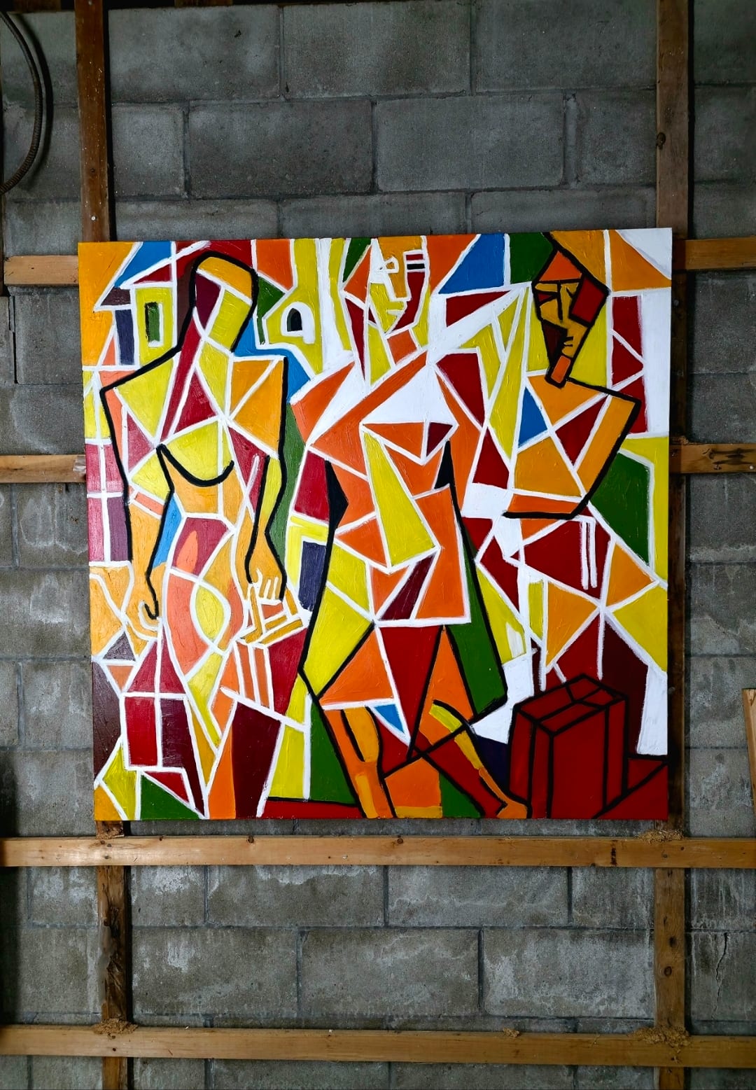 Large-scale abstract painting by Tadhg Slater — Concrete Winter series, Provincetown MA