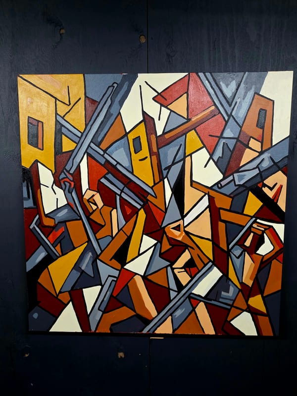 Tadhg Slater — Concrete Winter series, abstract oil painting, Provincetown MA