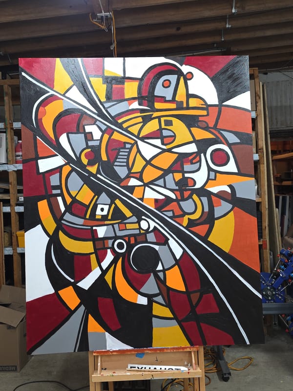 Tadhg Slater — Concrete Winter series, abstract oil painting, Provincetown MA